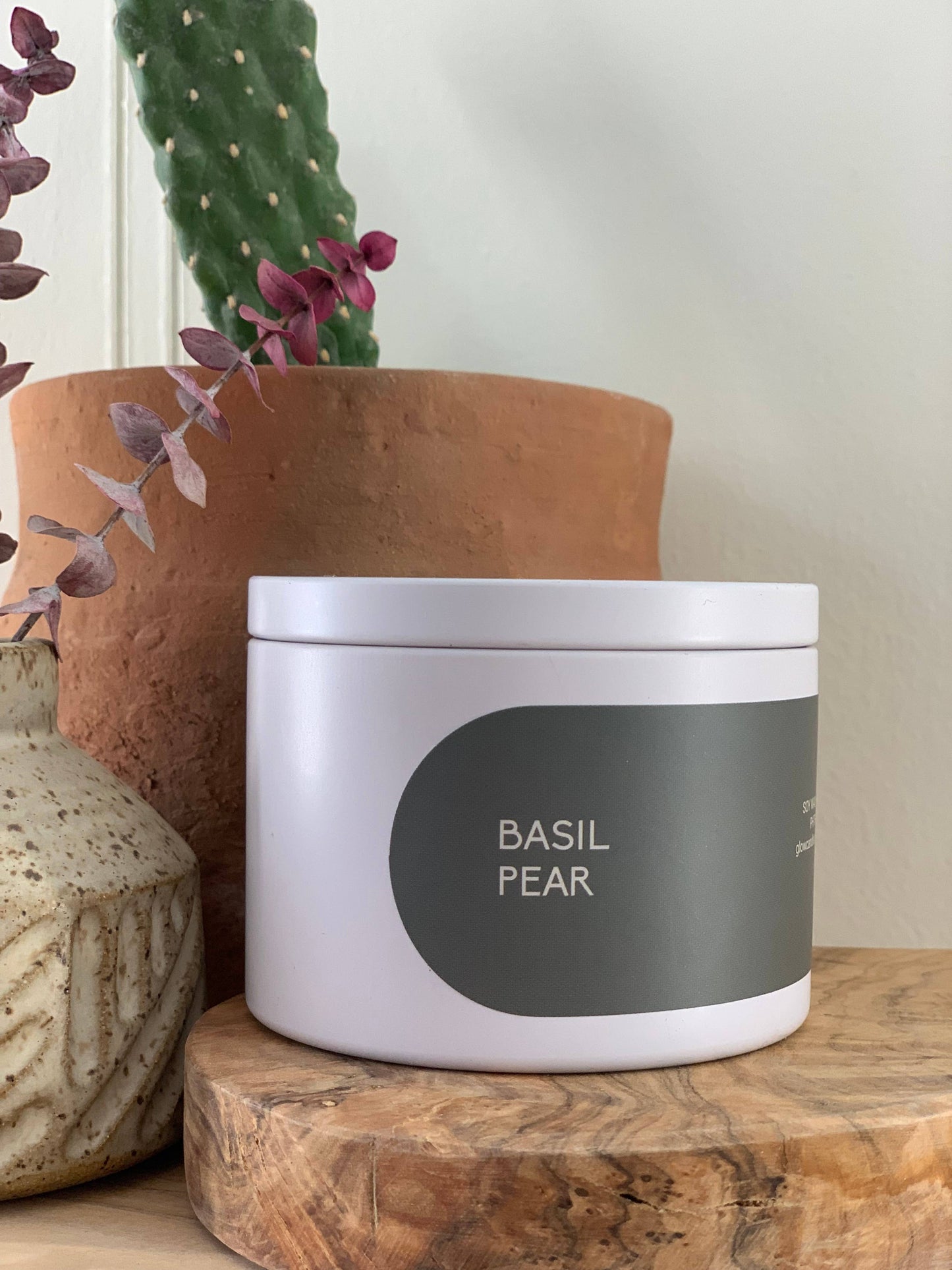 Basil Pear - HOME Tin Soy Candles