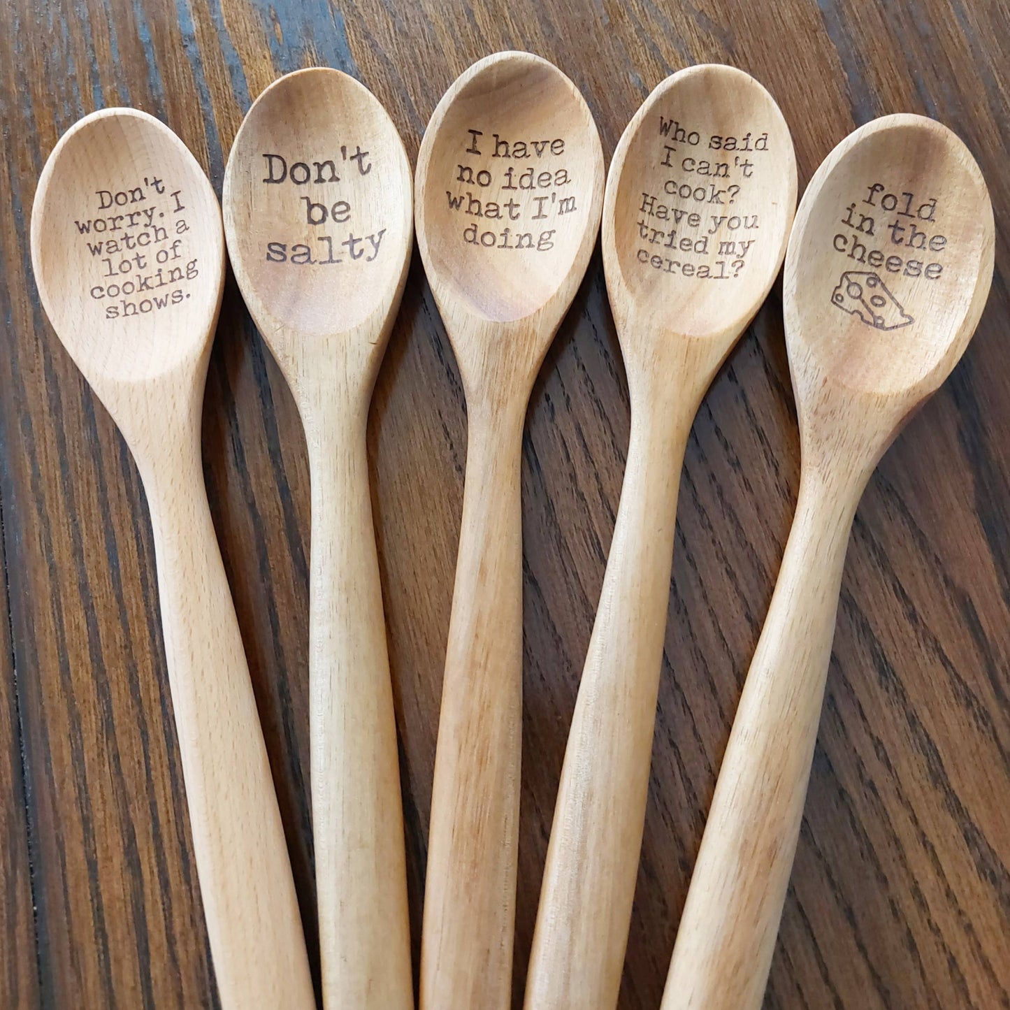 World's Okayest Cook Funny Gift idea for cooks Wood Spoon
