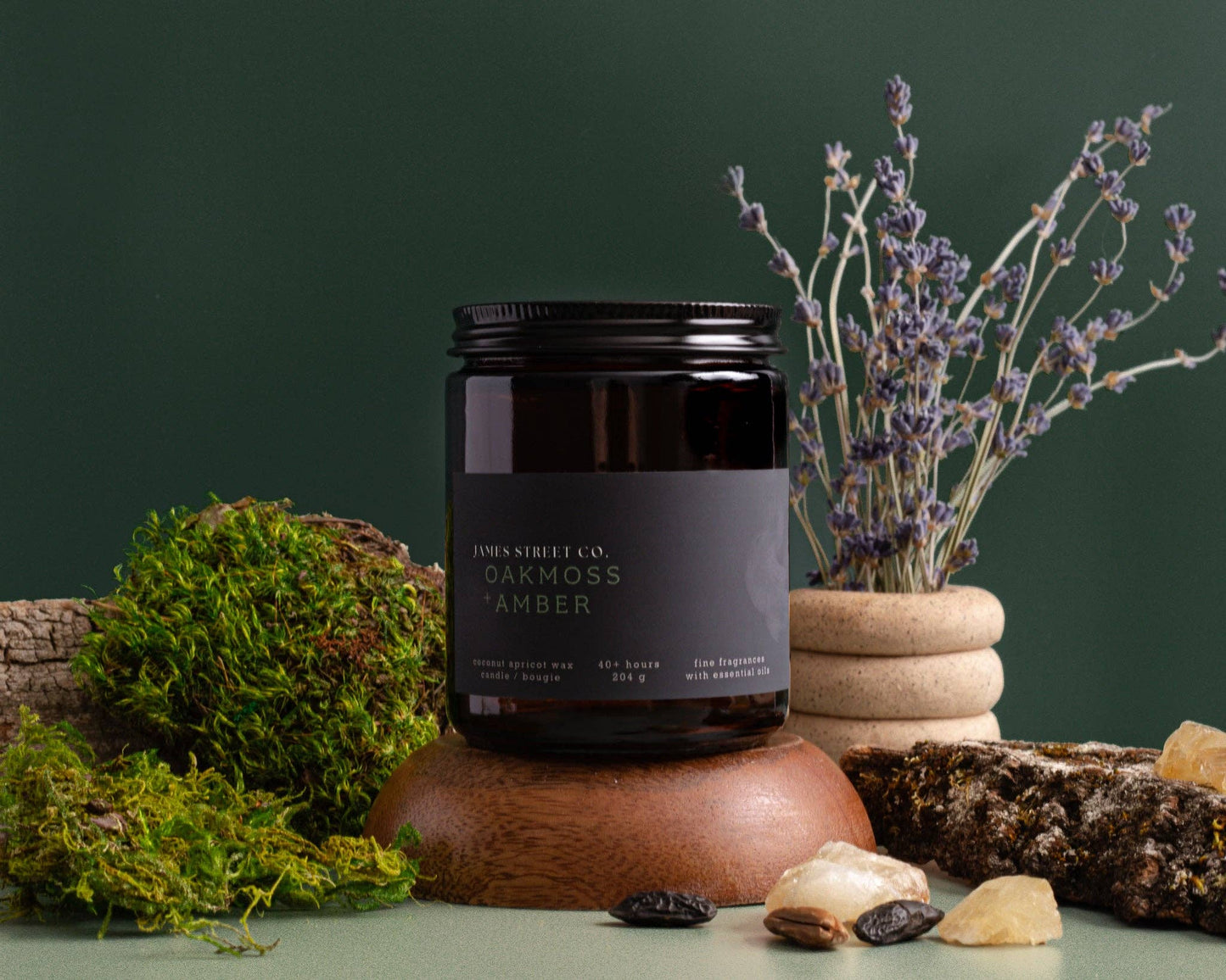 Oakmoss + Amber 8oz Candle