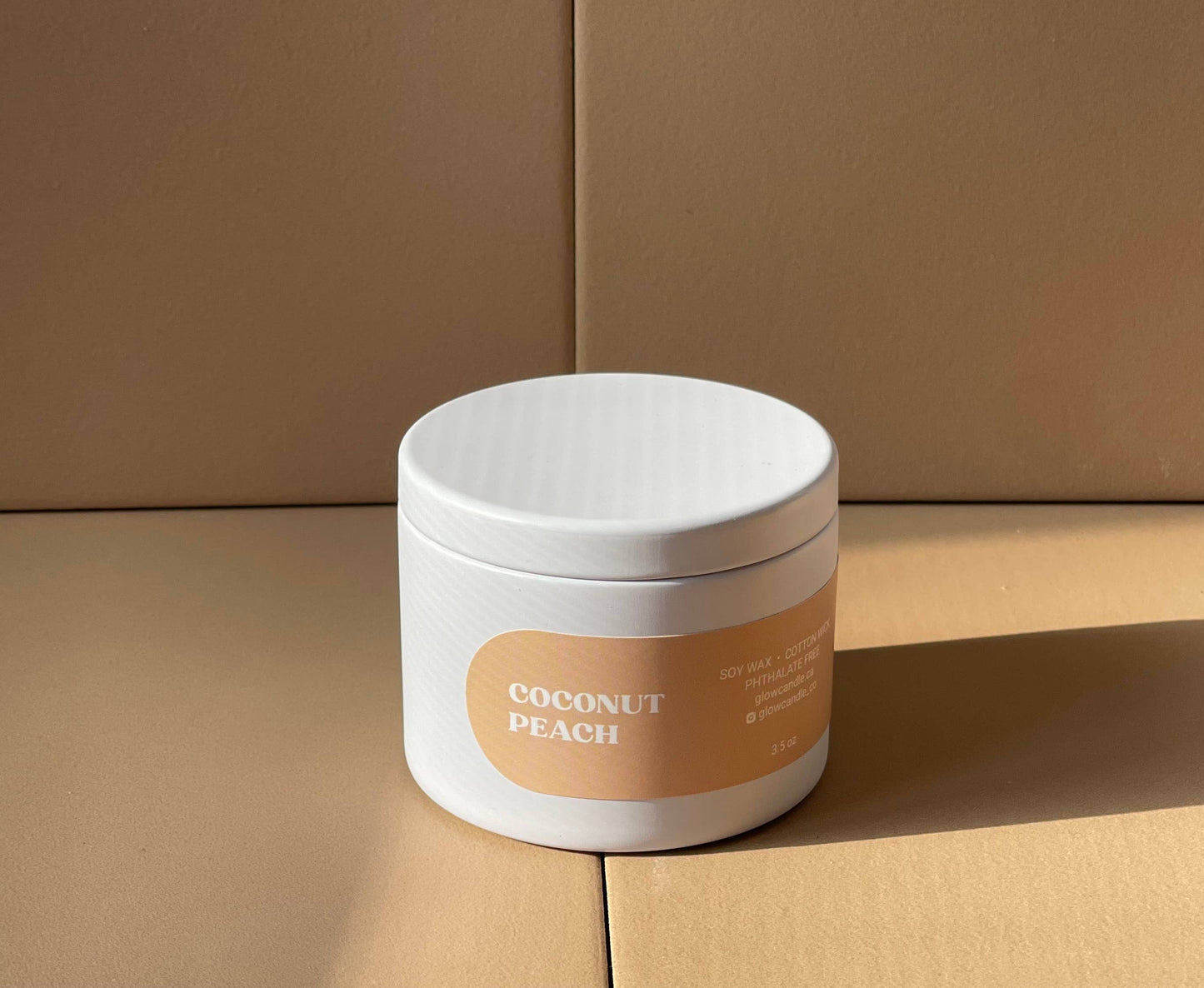Coconut Peach - HOME Tins Soy Candle