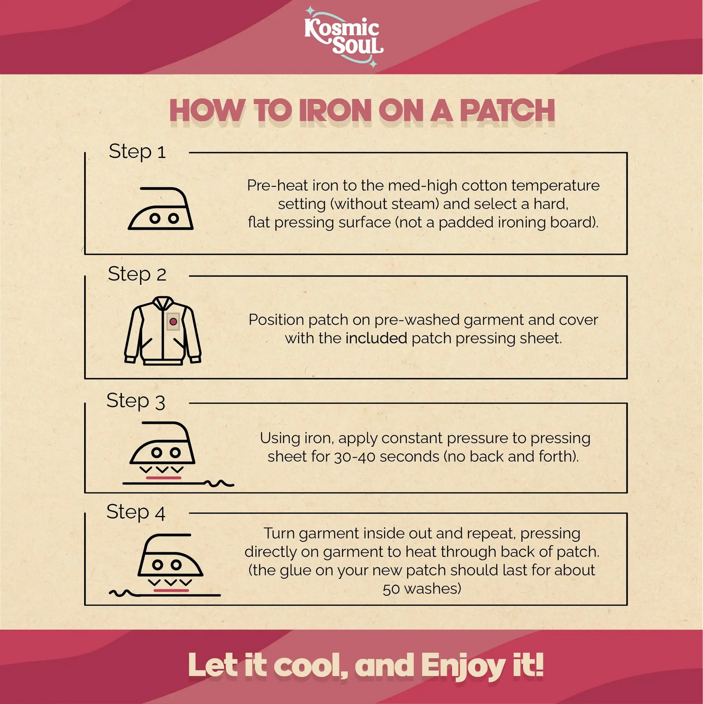 Be Kind Iron On Patch | Be Kind with Rainbow Iron-On Embroid