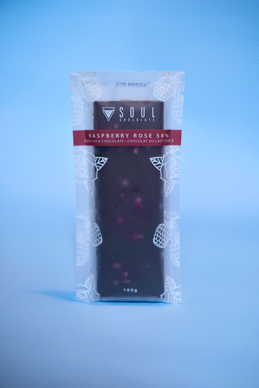 Raspberry Rose 58% Dark Milk Chocolate