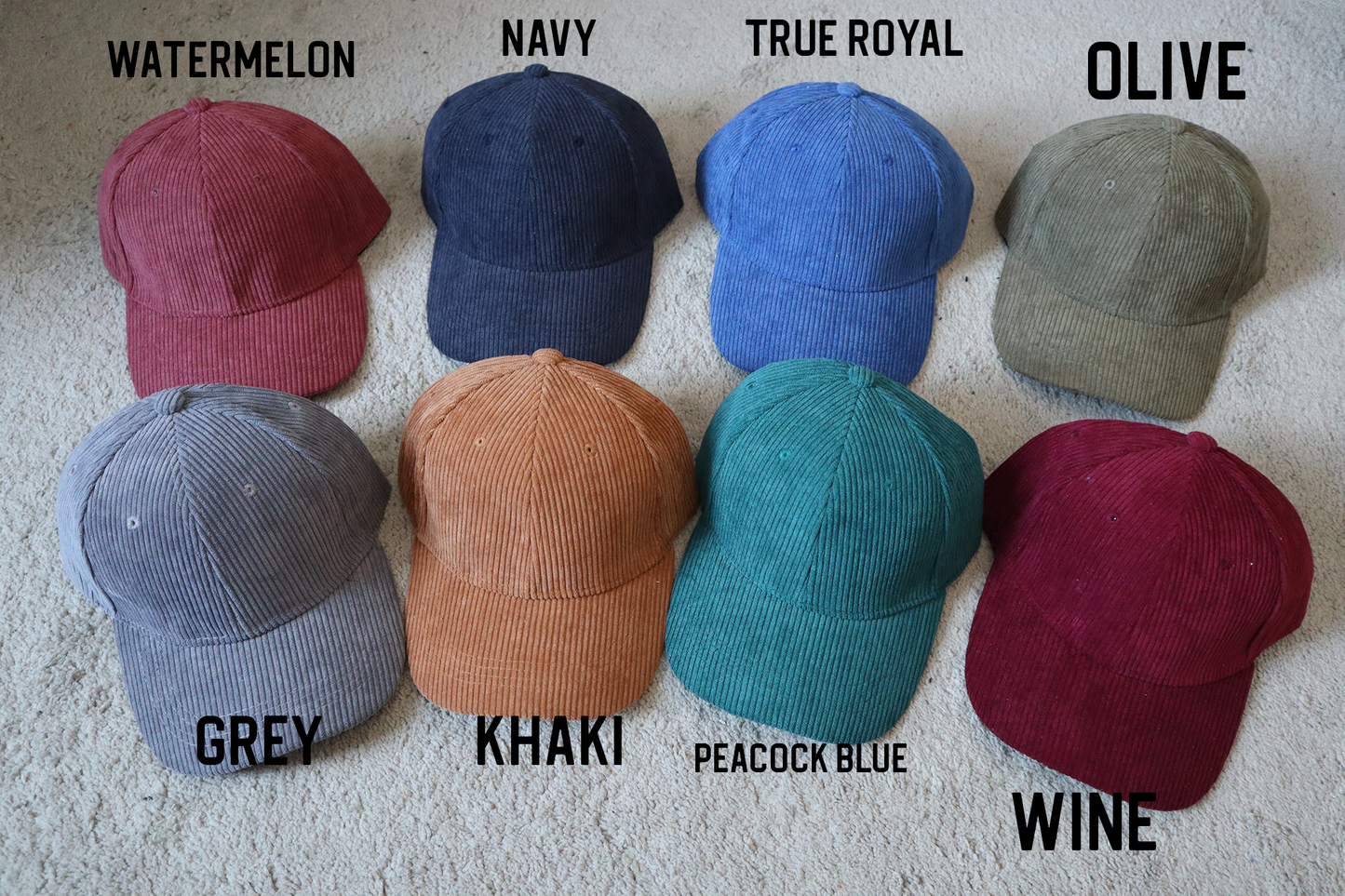 Adjustable Corduroy Baseball Hat Dad Hat