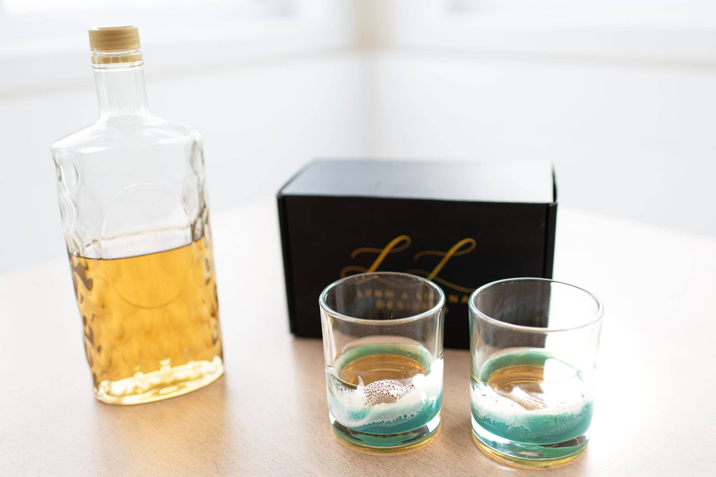 NEW!!! Resin Coated Old Fashioned Whisky Glasses -NO TARIFFS