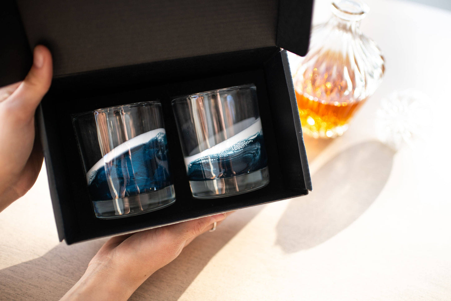 NEW!!! Resin Coated Old Fashioned Whisky Glasses -NO TARIFFS