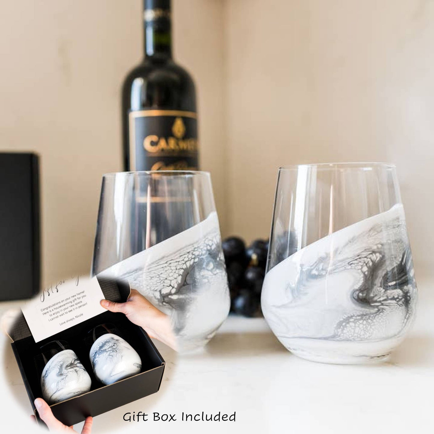 Resin Coated Entertaining Glasses