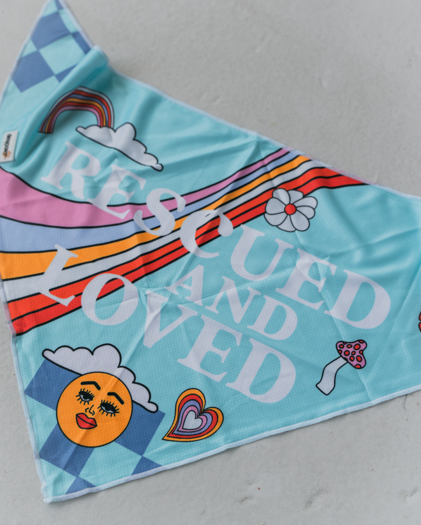 Rescued & Loved Cooling Dog Bandana
