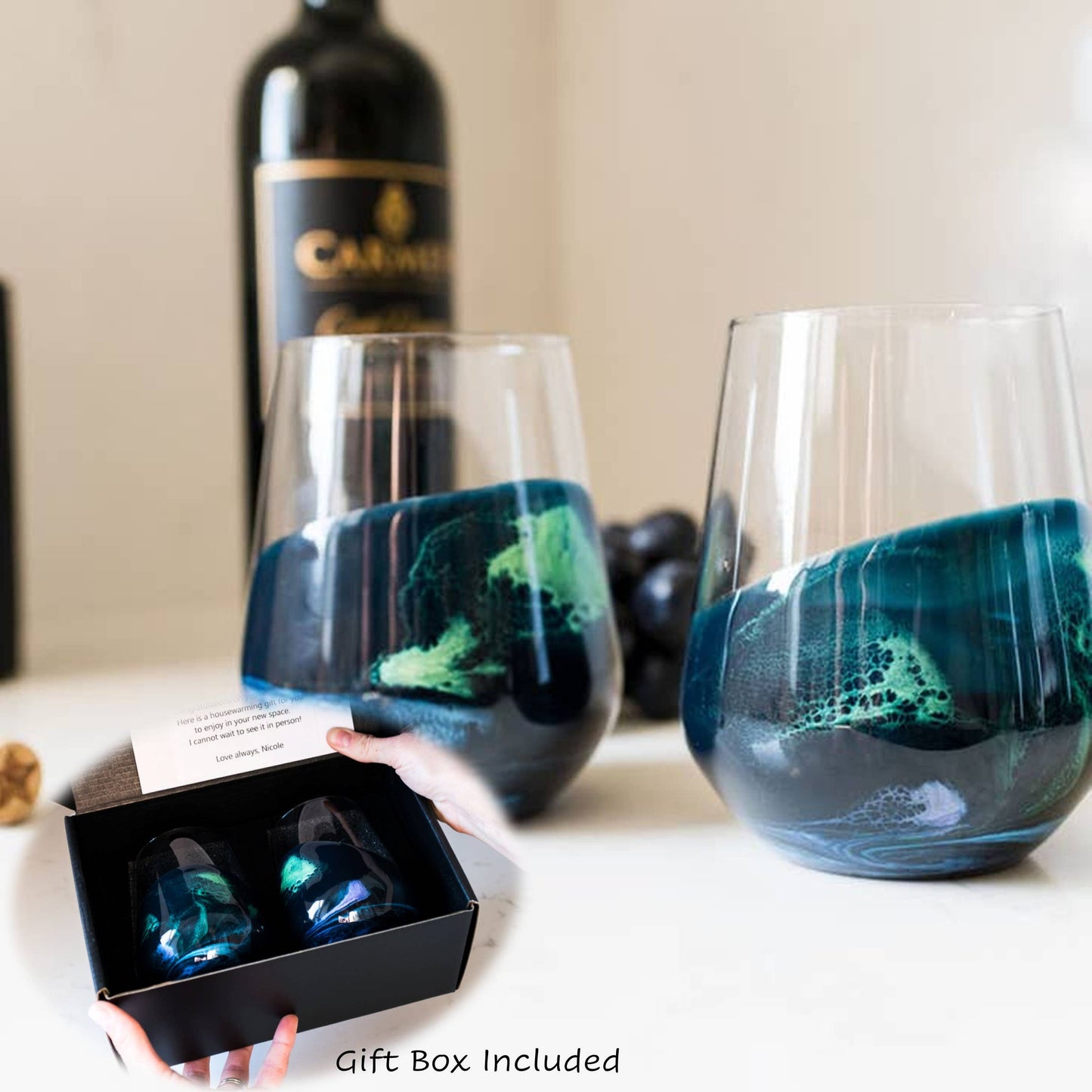 Resin Coated Entertaining Glasses