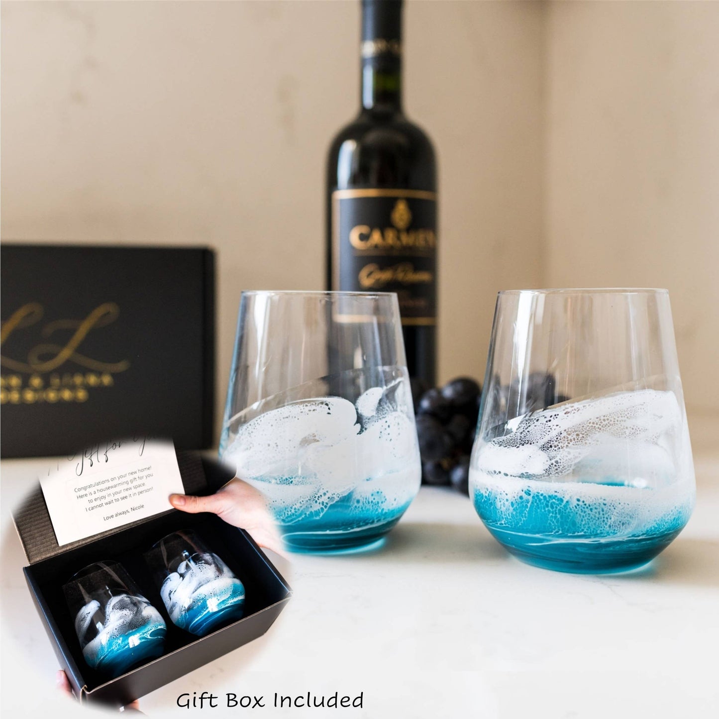 Resin Coated Entertaining Glasses