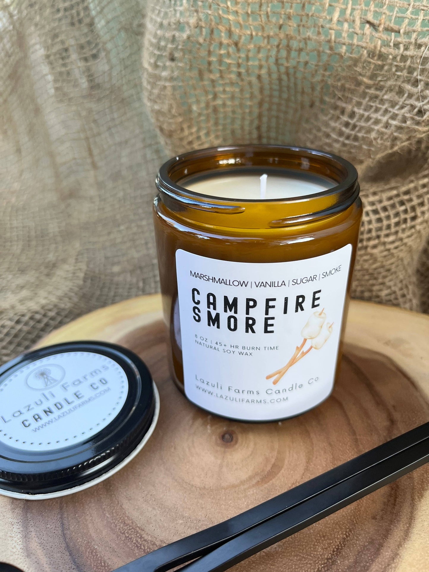 Campfire Smore Candle | Fall Collection | Natural Soy Wax Candle | Marshmallow Vanilla Smoke Chocolate Caramel