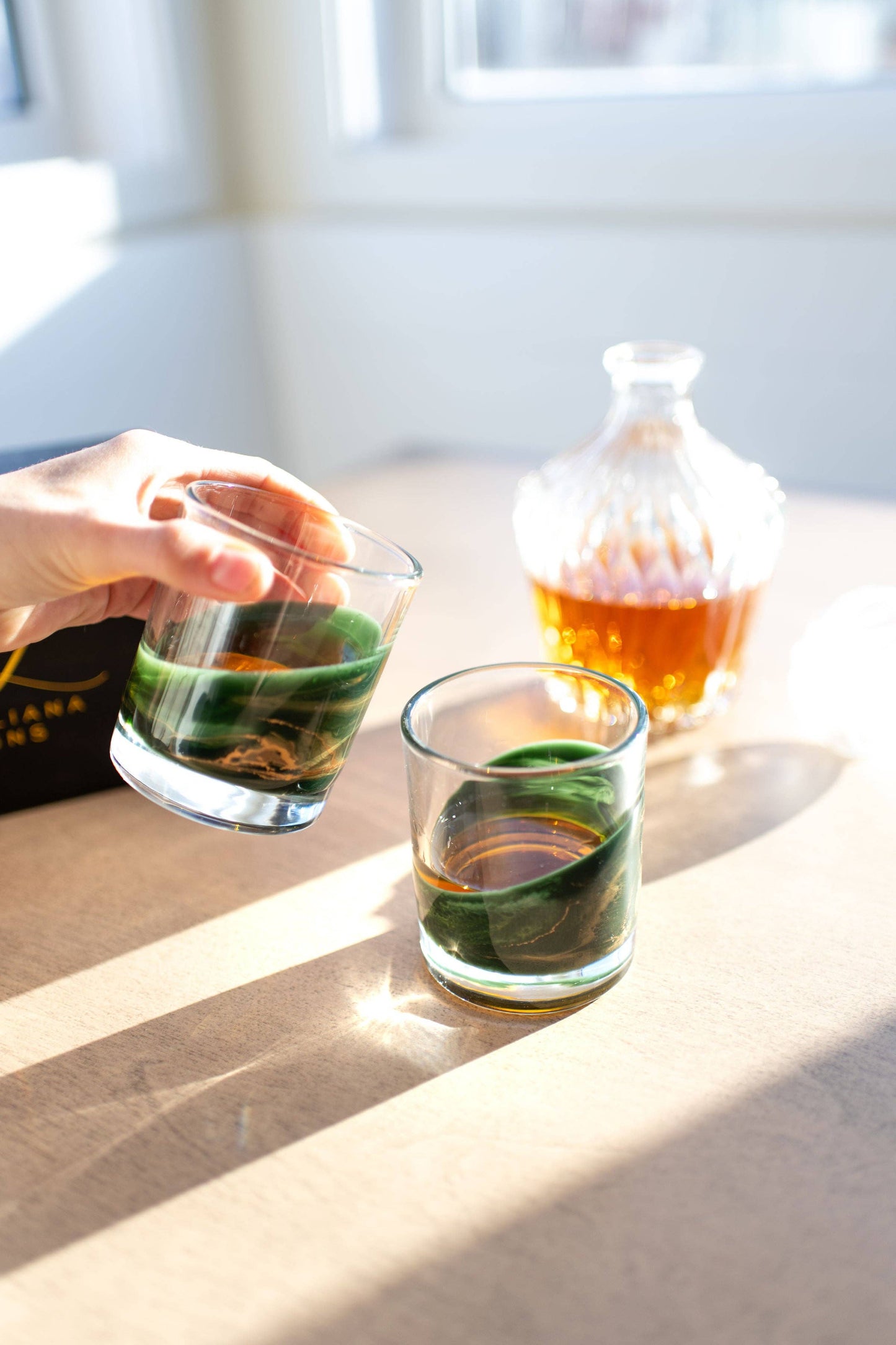 NEW!!! Resin Coated Old Fashioned Whisky Glasses -NO TARIFFS