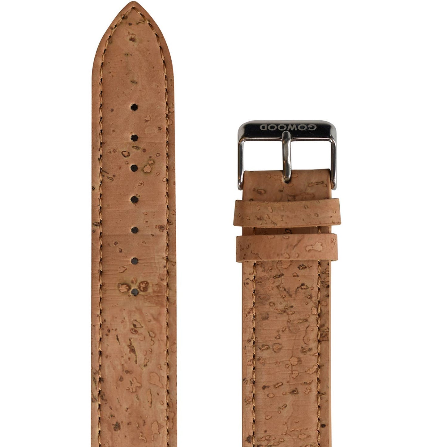 Zebra wood watch with real cork wristband