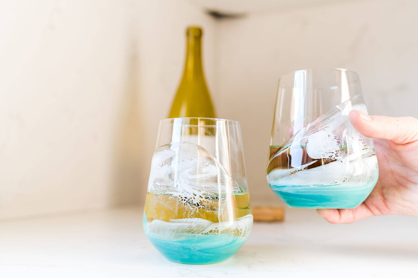 Resin Coated Entertaining Glasses