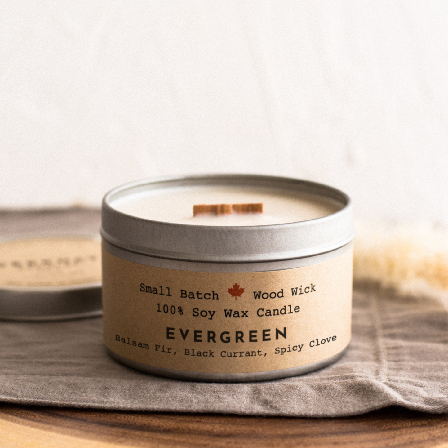 Evergreen Cabin Candle Tin