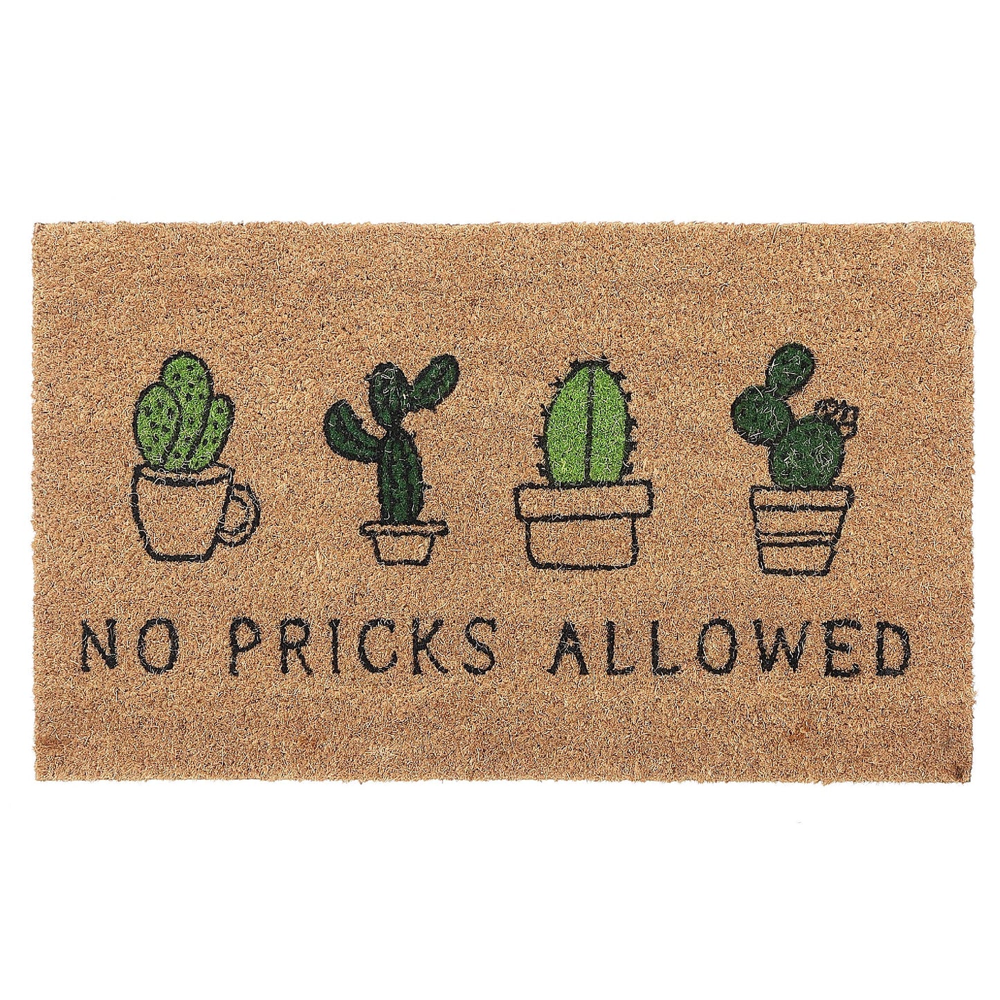Coir Door Mat No Pricks Allowed