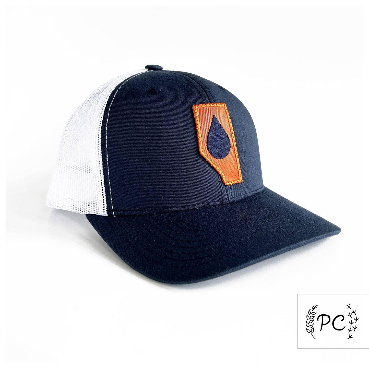 Alberta oil - navy & white - retro trucker snapback | hat