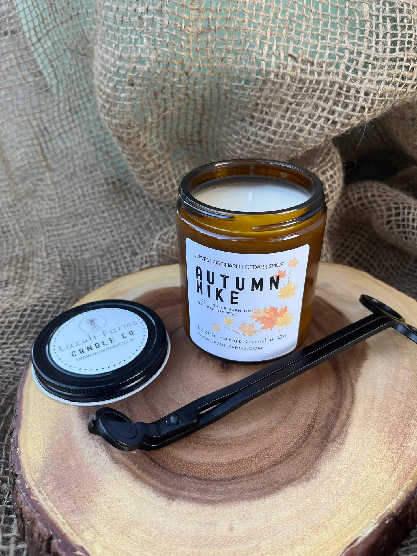 Autumn Hike Candle | Fall Collection | Natural Soy Wax Candle | Leaves Cedarwood Berry Apple Cinnamon