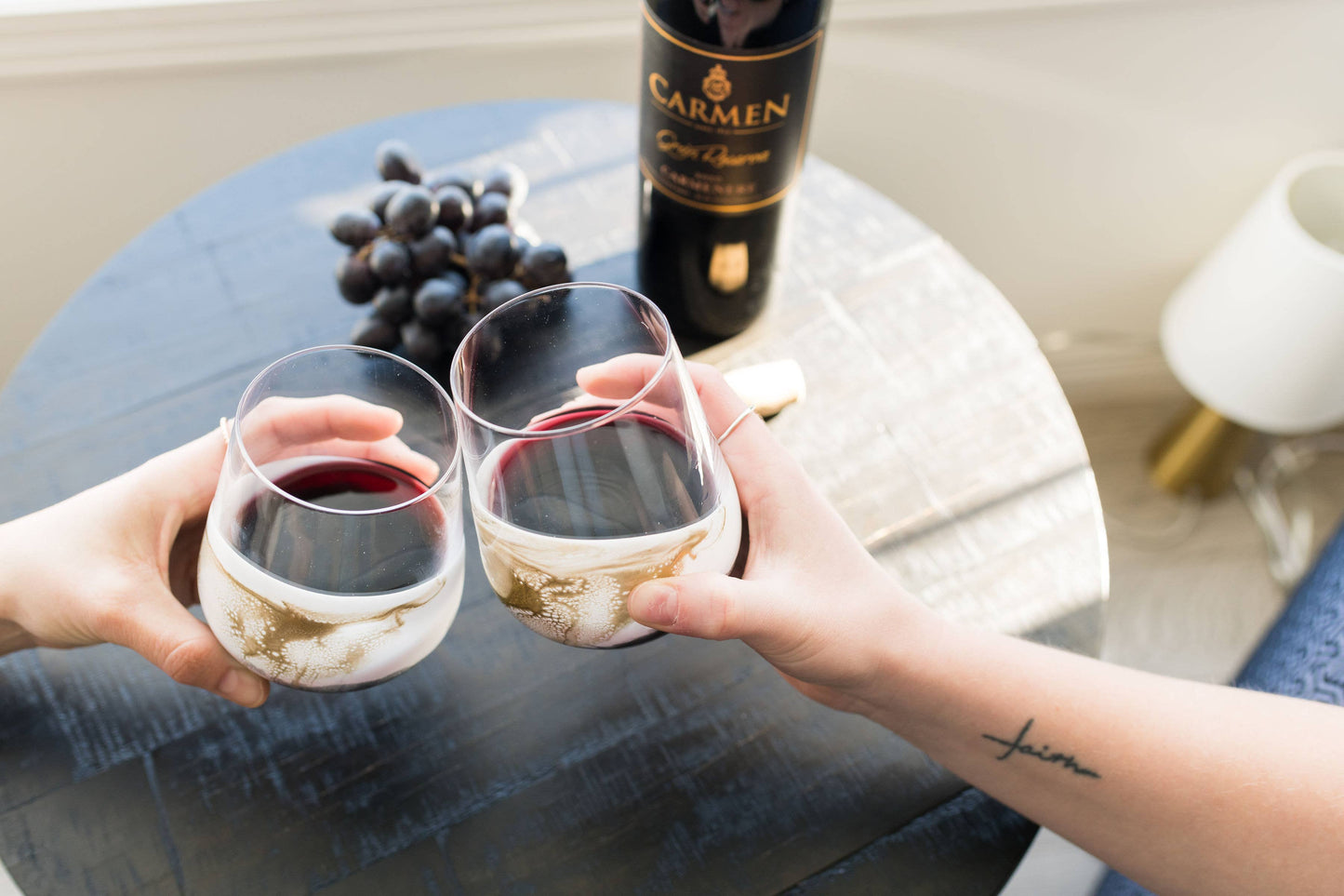 Resin Coated Entertaining Glasses