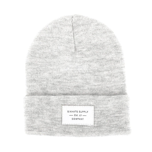 Heather Grey Folding Beanie