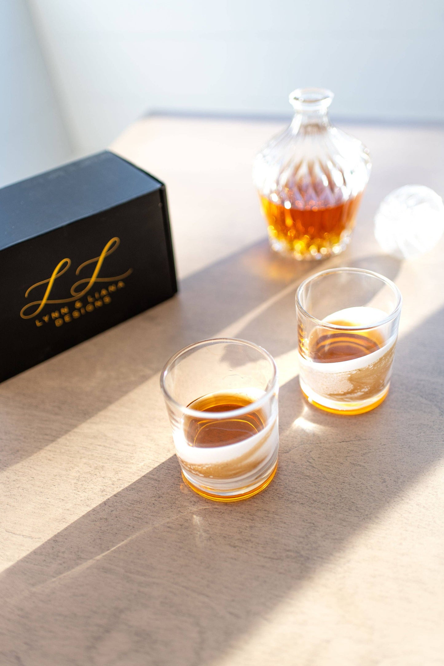 NEW!!! Resin Coated Old Fashioned Whisky Glasses -NO TARIFFS
