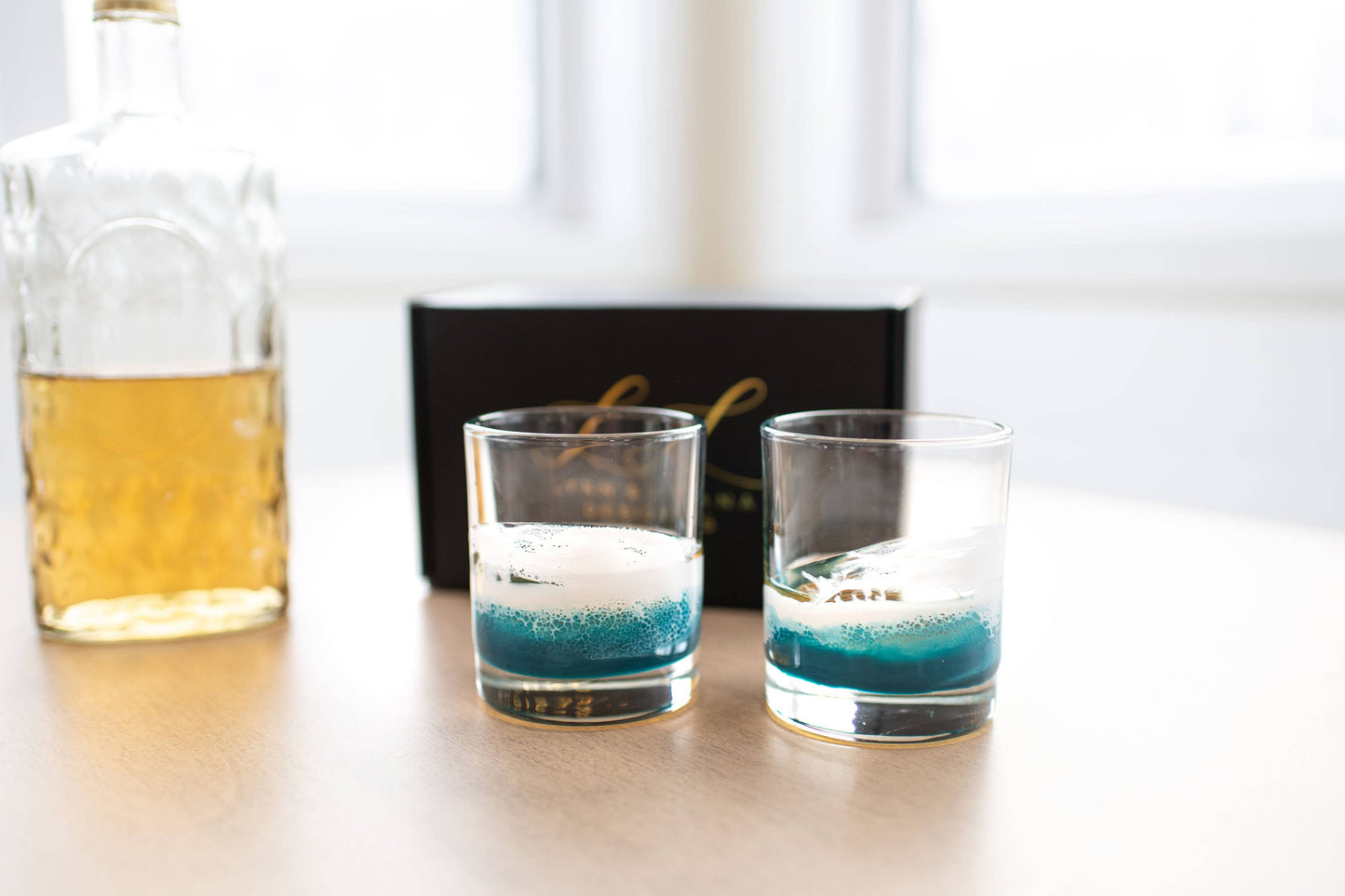 NEW!!! Resin Coated Old Fashioned Whisky Glasses -NO TARIFFS