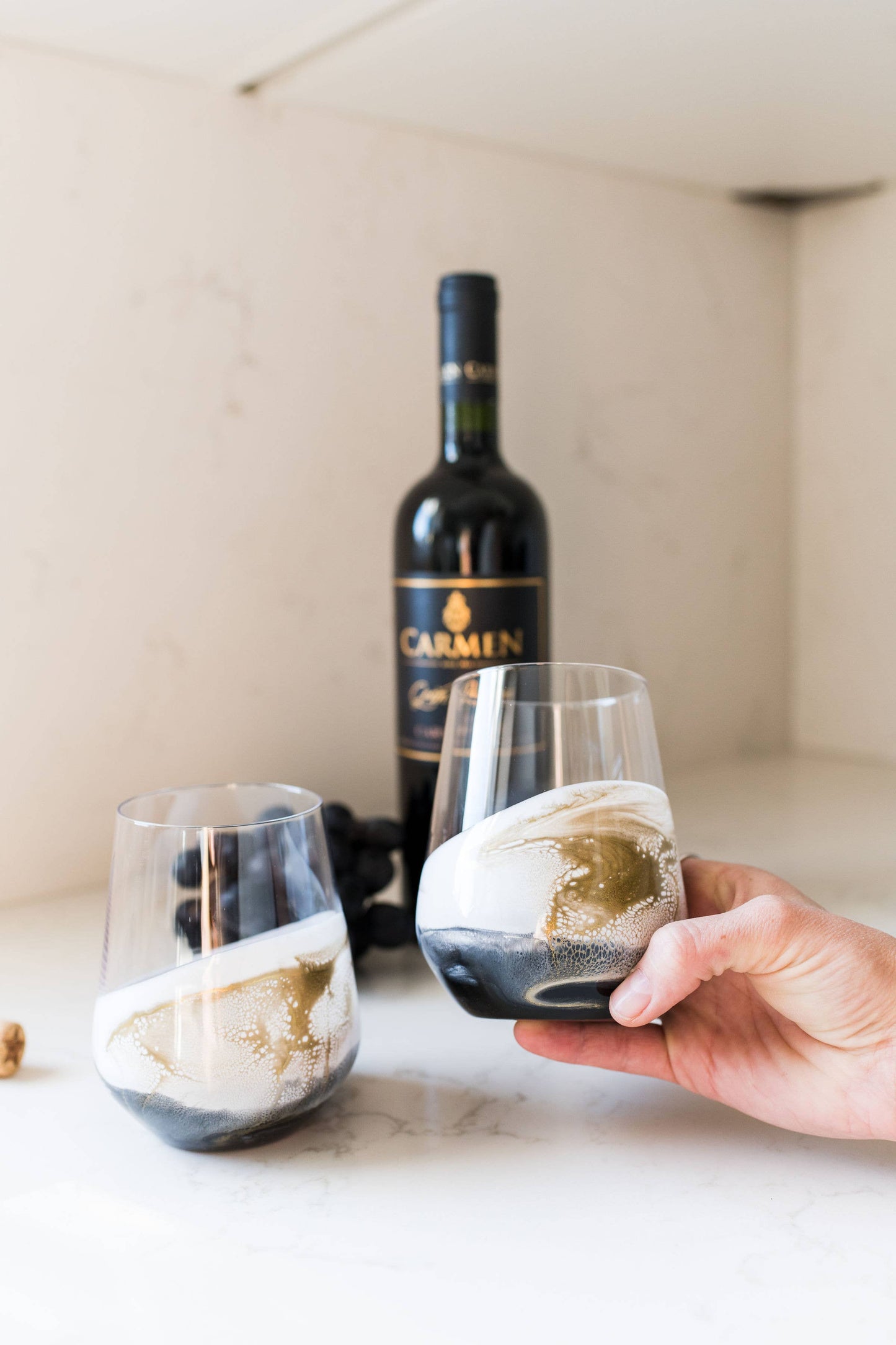 Resin Coated Entertaining Glasses