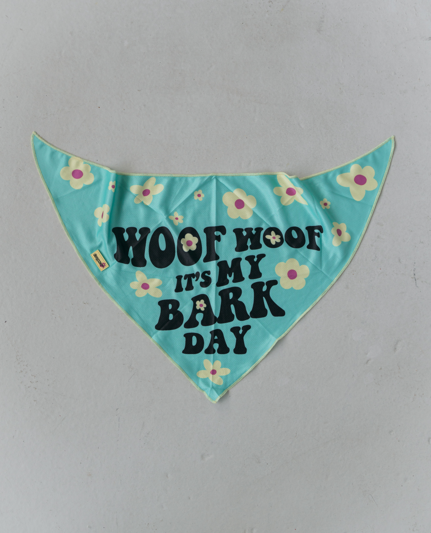 Woof Woof It’s My Bark Day Cooling Dog Bandana