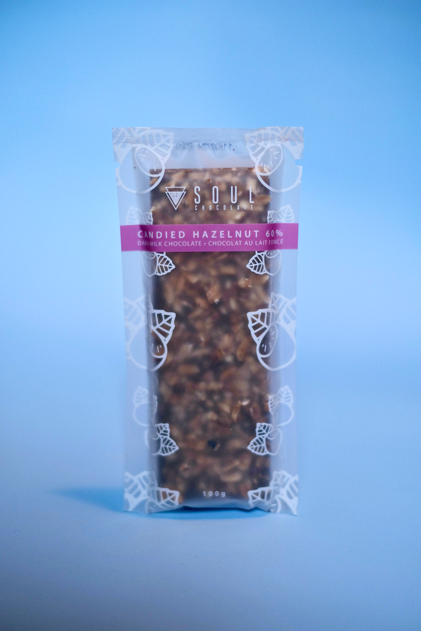 Candied Hazelnut 60% Dark Milk Chocolate