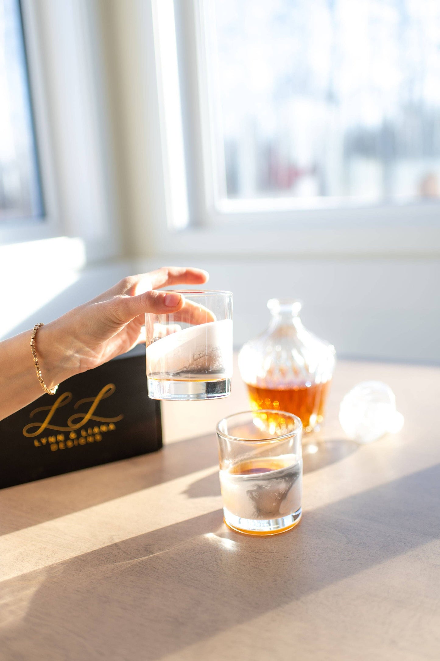 NEW!!! Resin Coated Old Fashioned Whisky Glasses -NO TARIFFS