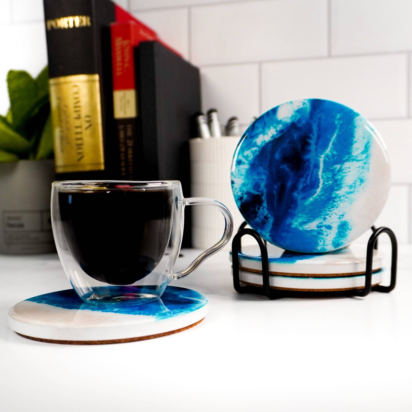 Ceramic Resin Coasters (set of 4)