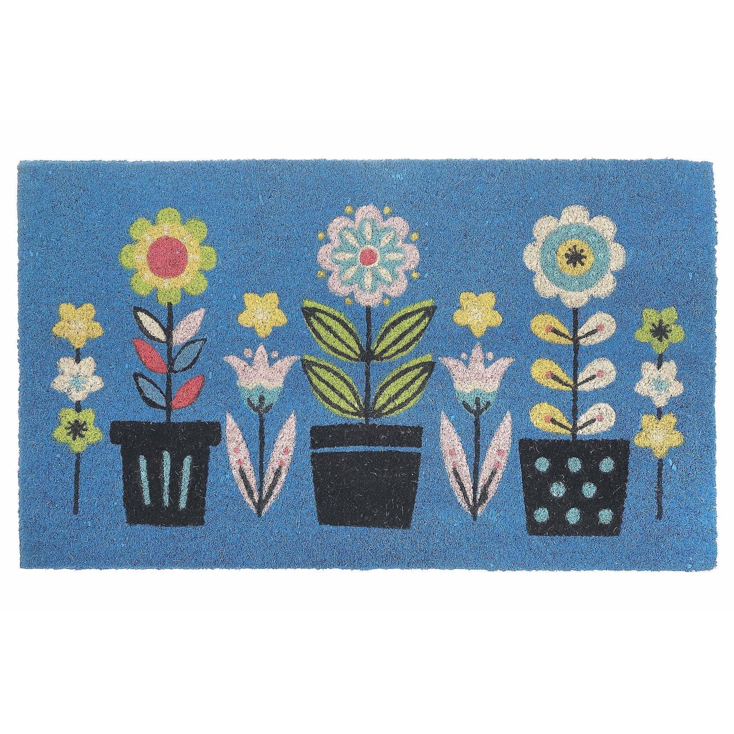 Coir Door Mat Triple Florals