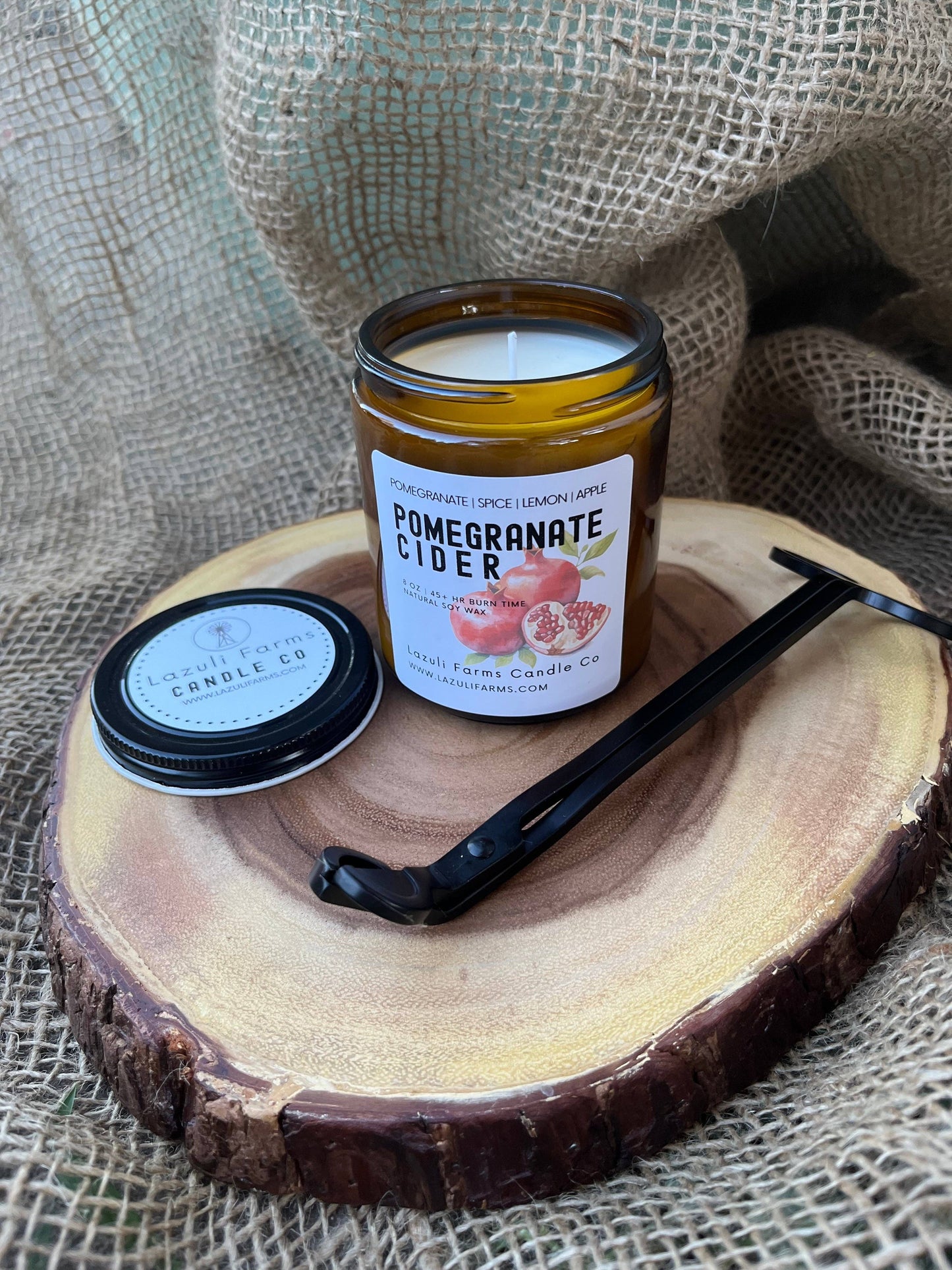 Pomegranate Cider Candle | Fall Collection | Natural Soy Wax Candle |