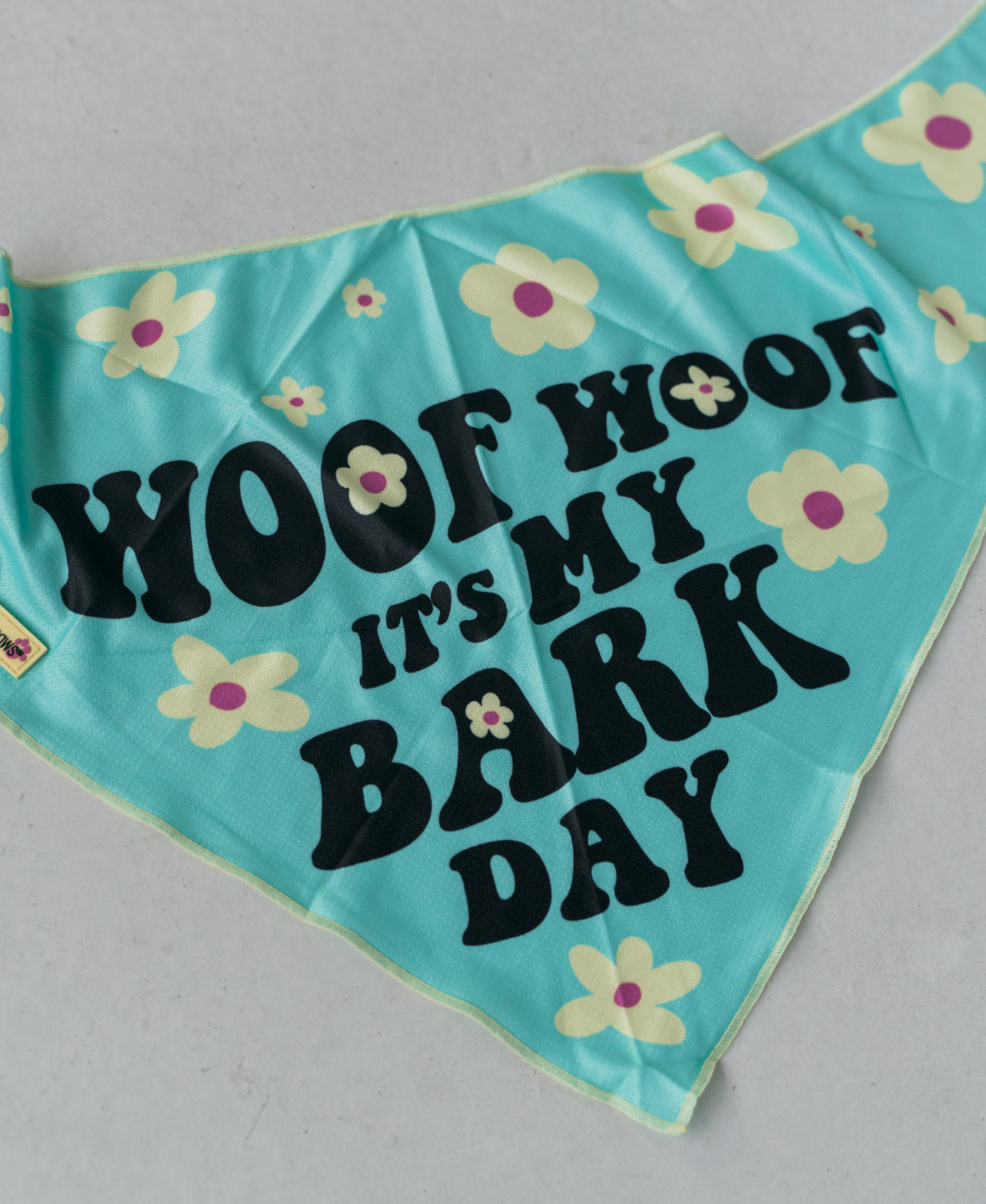 Woof Woof It’s My Bark Day Cooling Dog Bandana