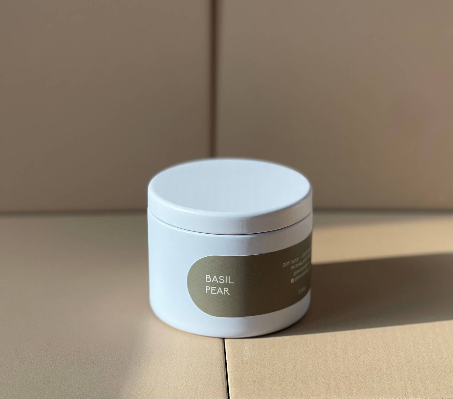 Basil Pear - HOME  Tin Soy Candles
