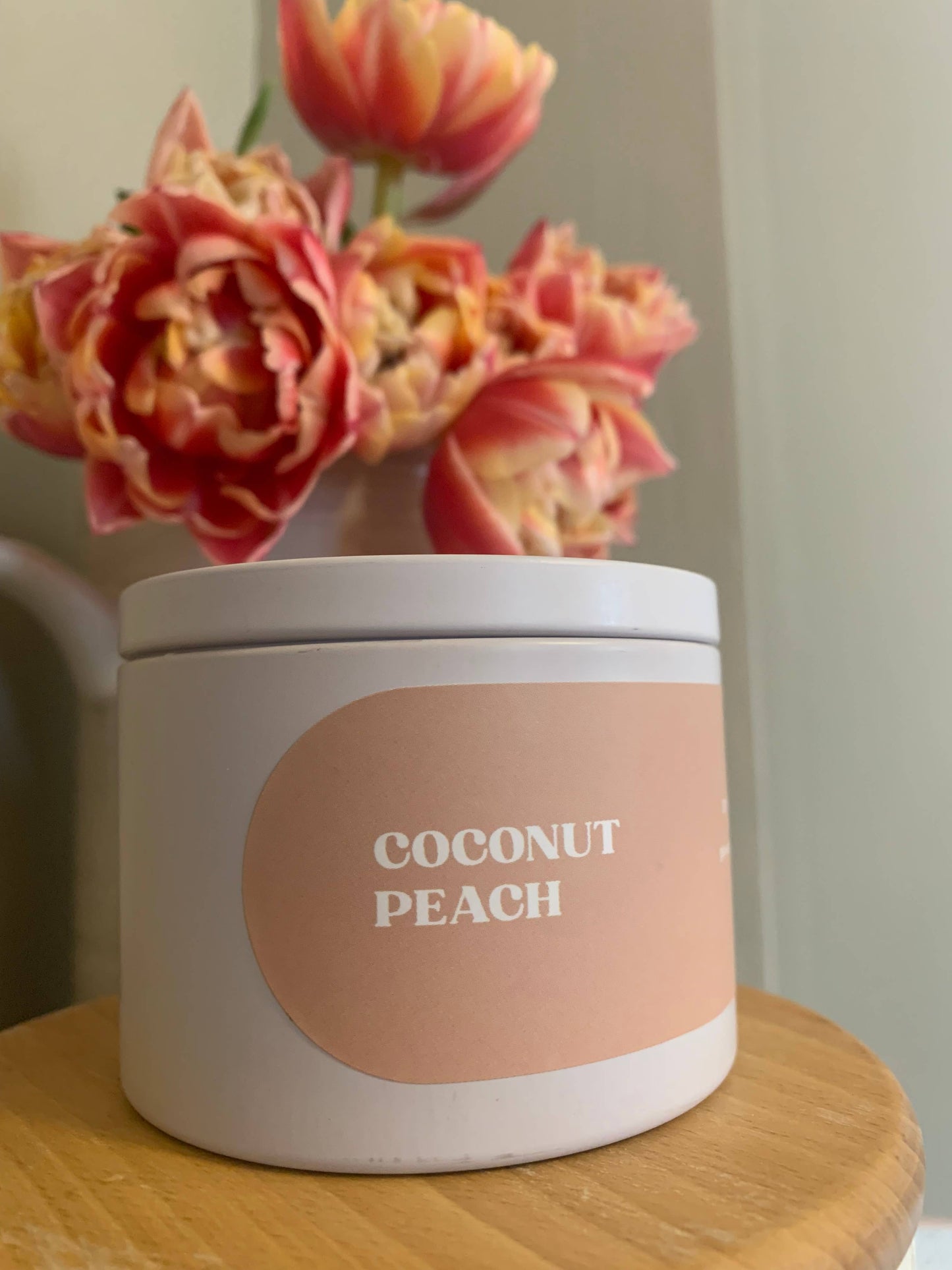 Coconut Peach - HOME  Tins Soy Candle
