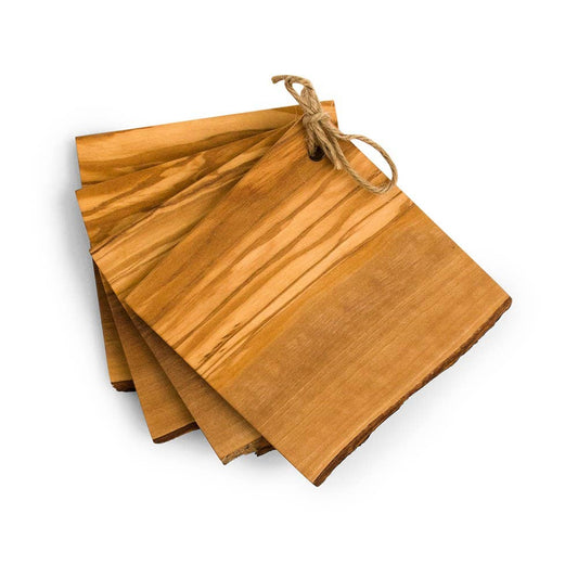 Set of 4 Rustic Wooden Coasters Bar Accessories