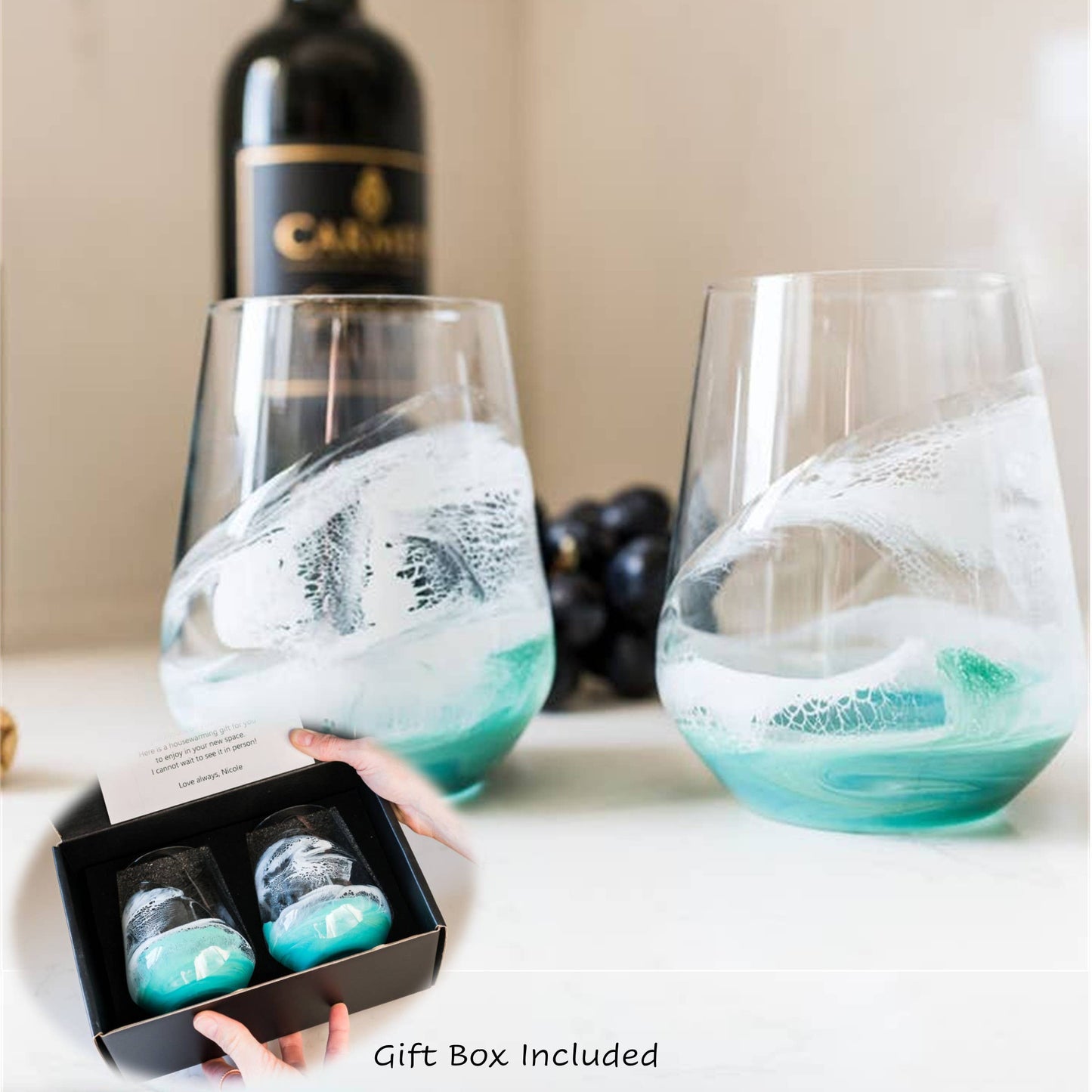 Resin Coated Entertaining Glasses