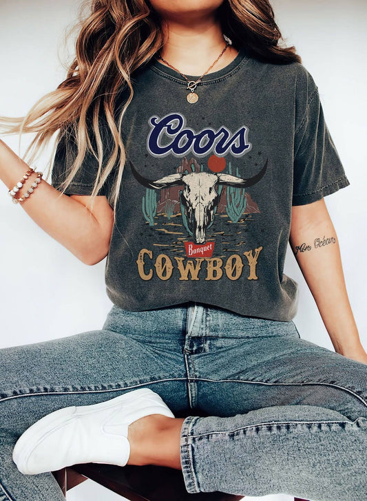 T-Shirt Or Sweatshirt Western The Original Coors Cowboy