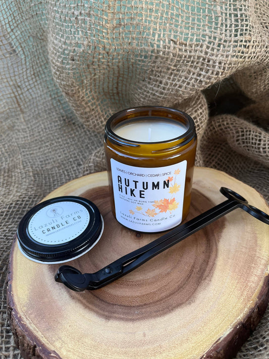 Autumn Hike Candle | Fall Collection | Natural Soy Wax Candle | Leaves Cedarwood Berry Apple Cinnamon