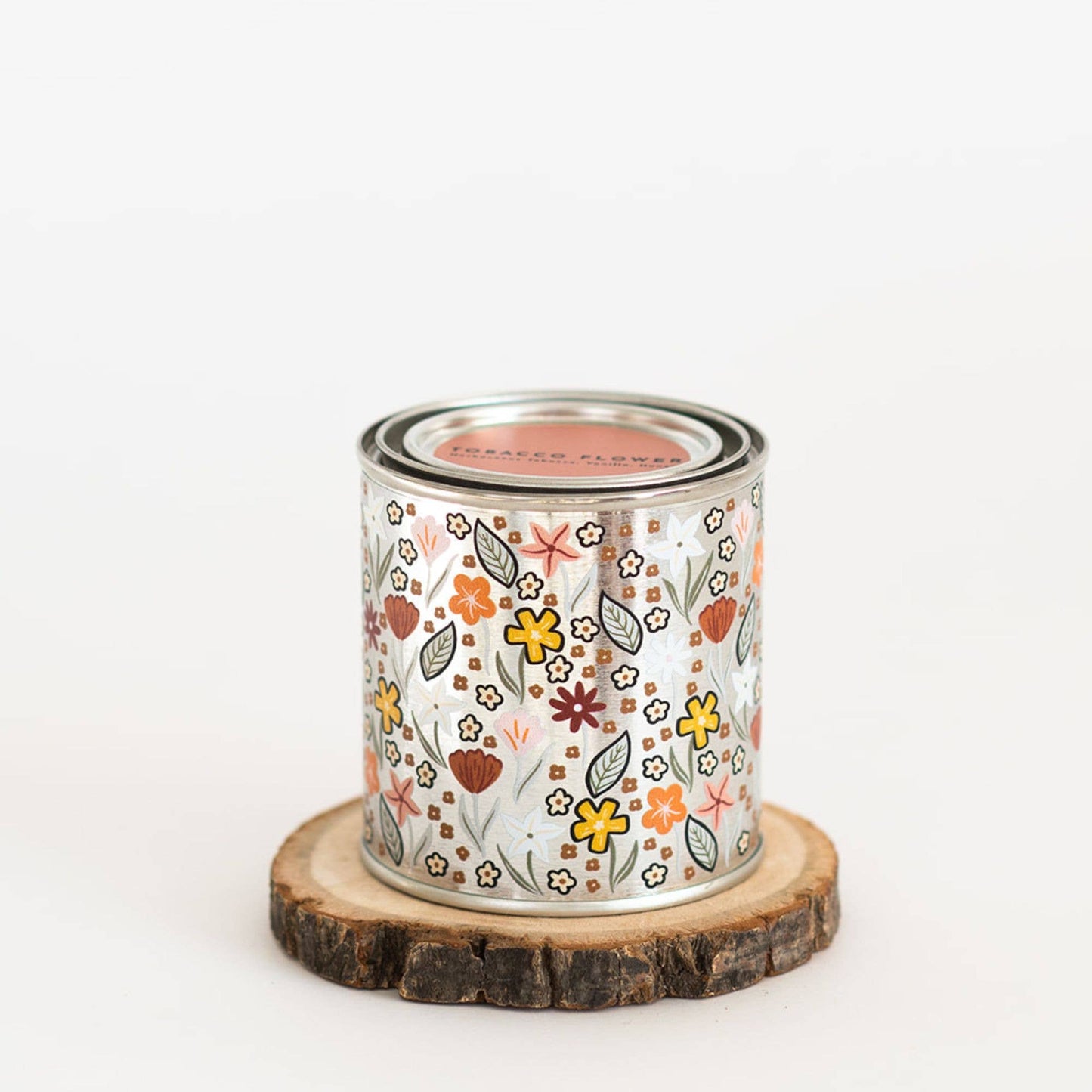 Tobacco Flower Paint Tin Candle