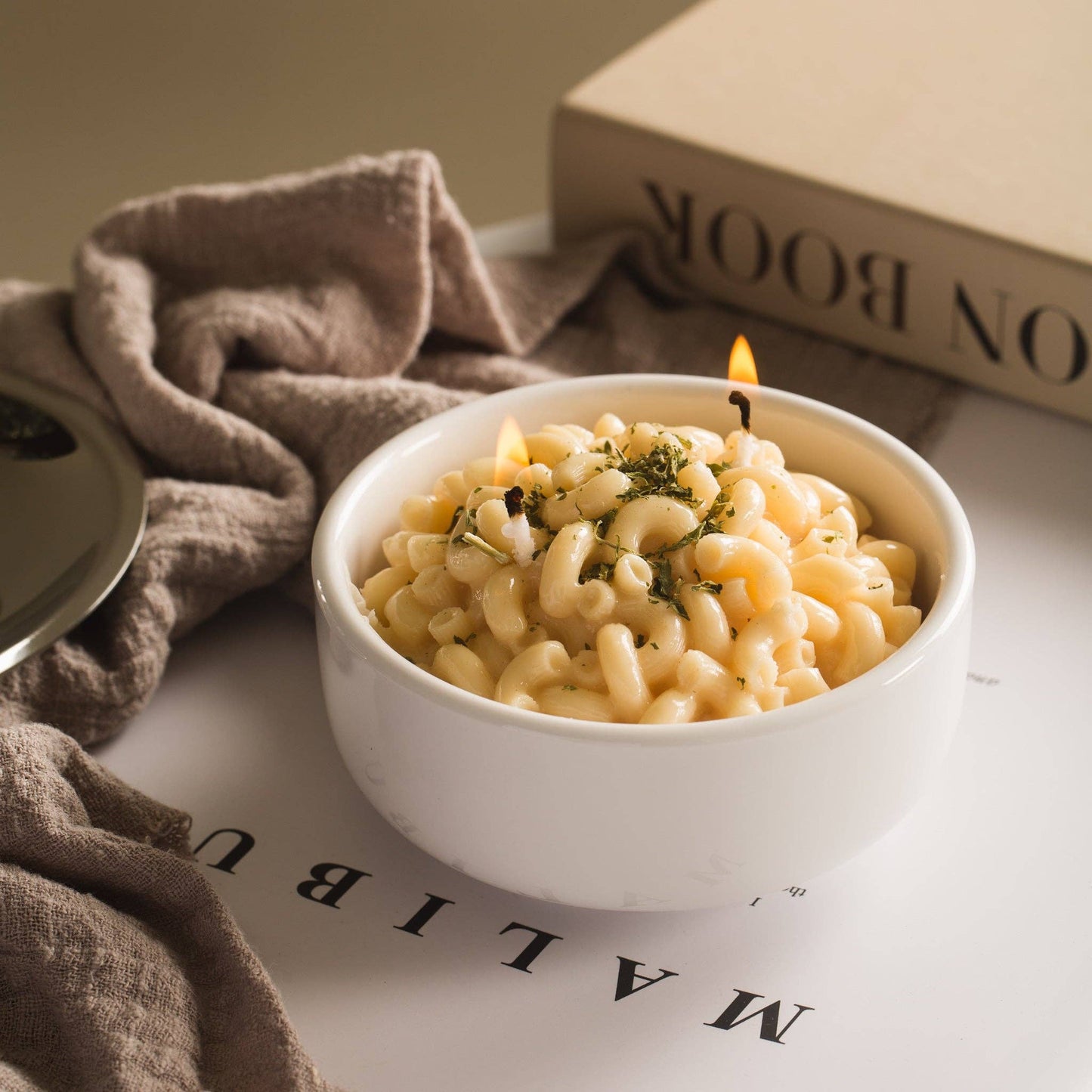 Macaroni and Cheese Candle Bowl