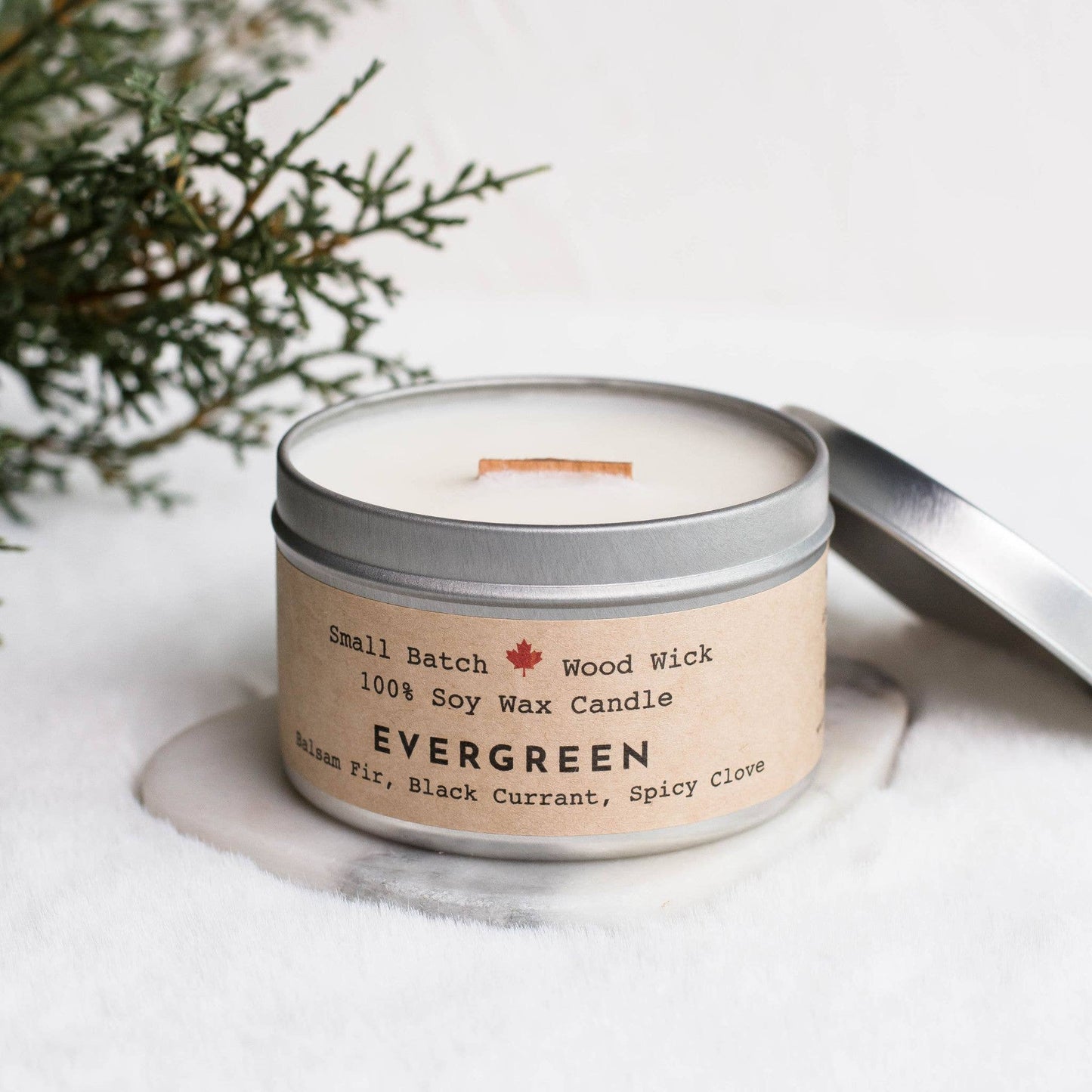 Evergreen Cabin Candle Tin