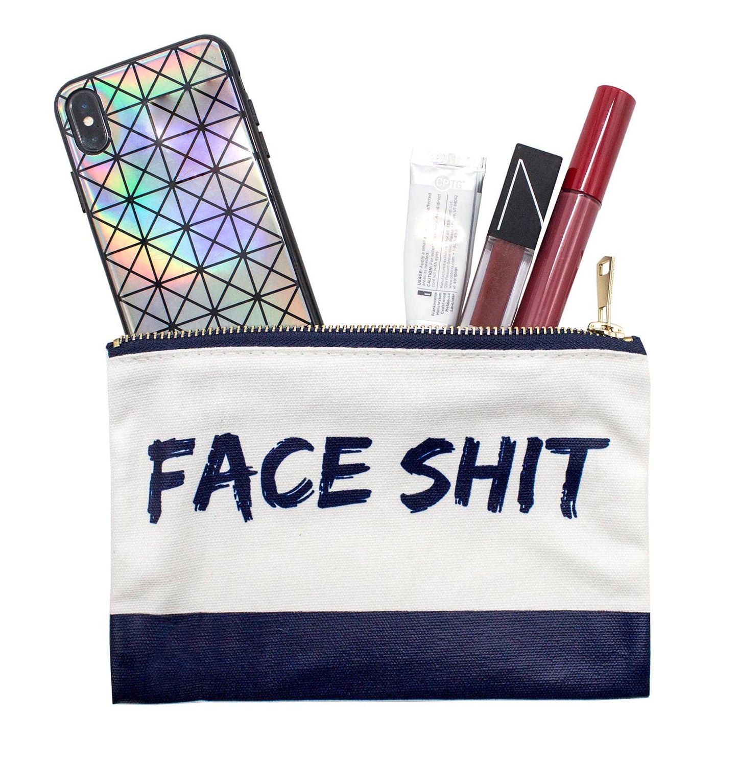 Fun Cotton Canvas Travel Cosmetics Makeup Bag