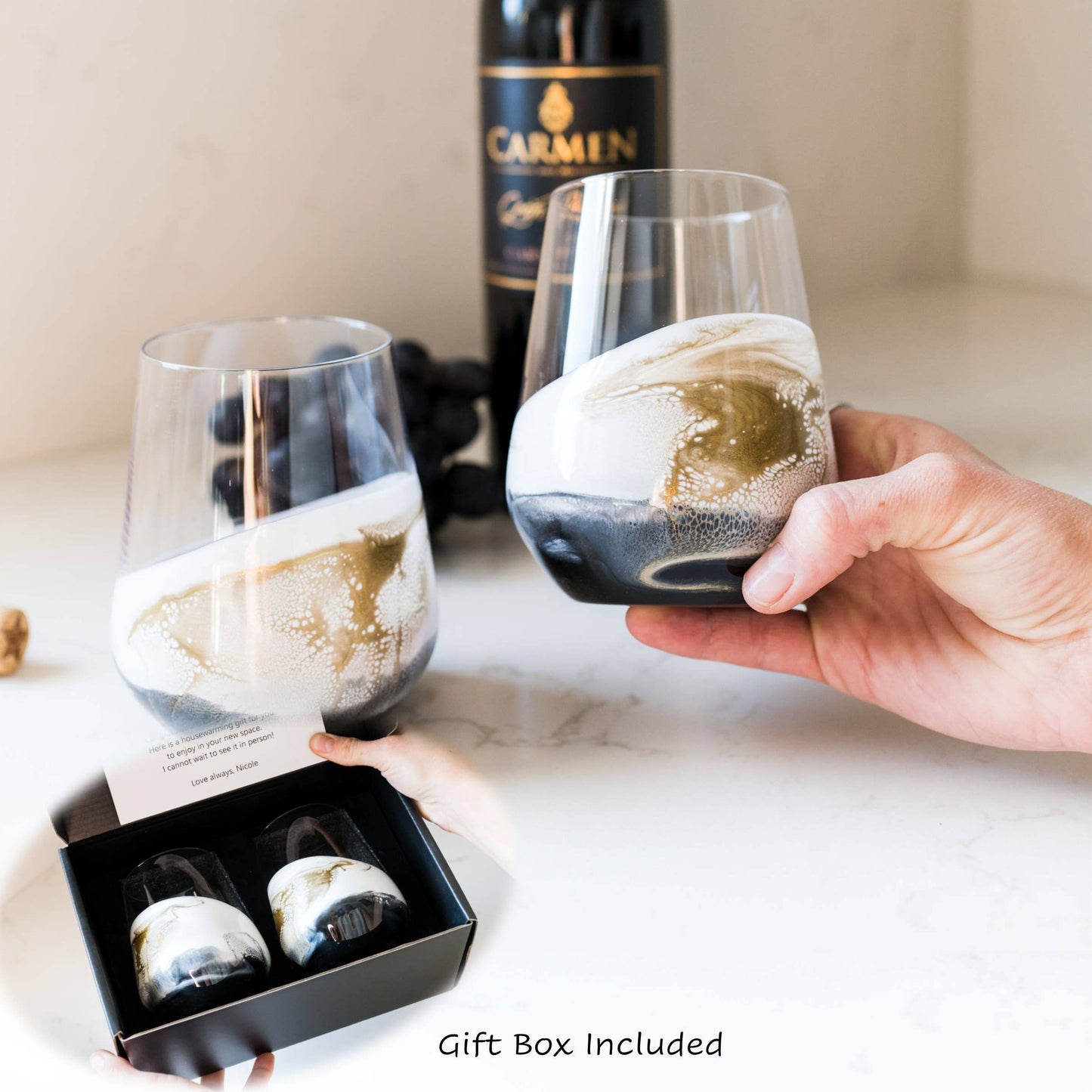 Resin Coated Entertaining Glasses
