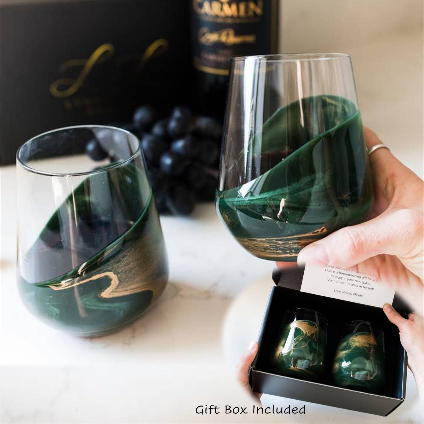 Resin Coated Entertaining Glasses