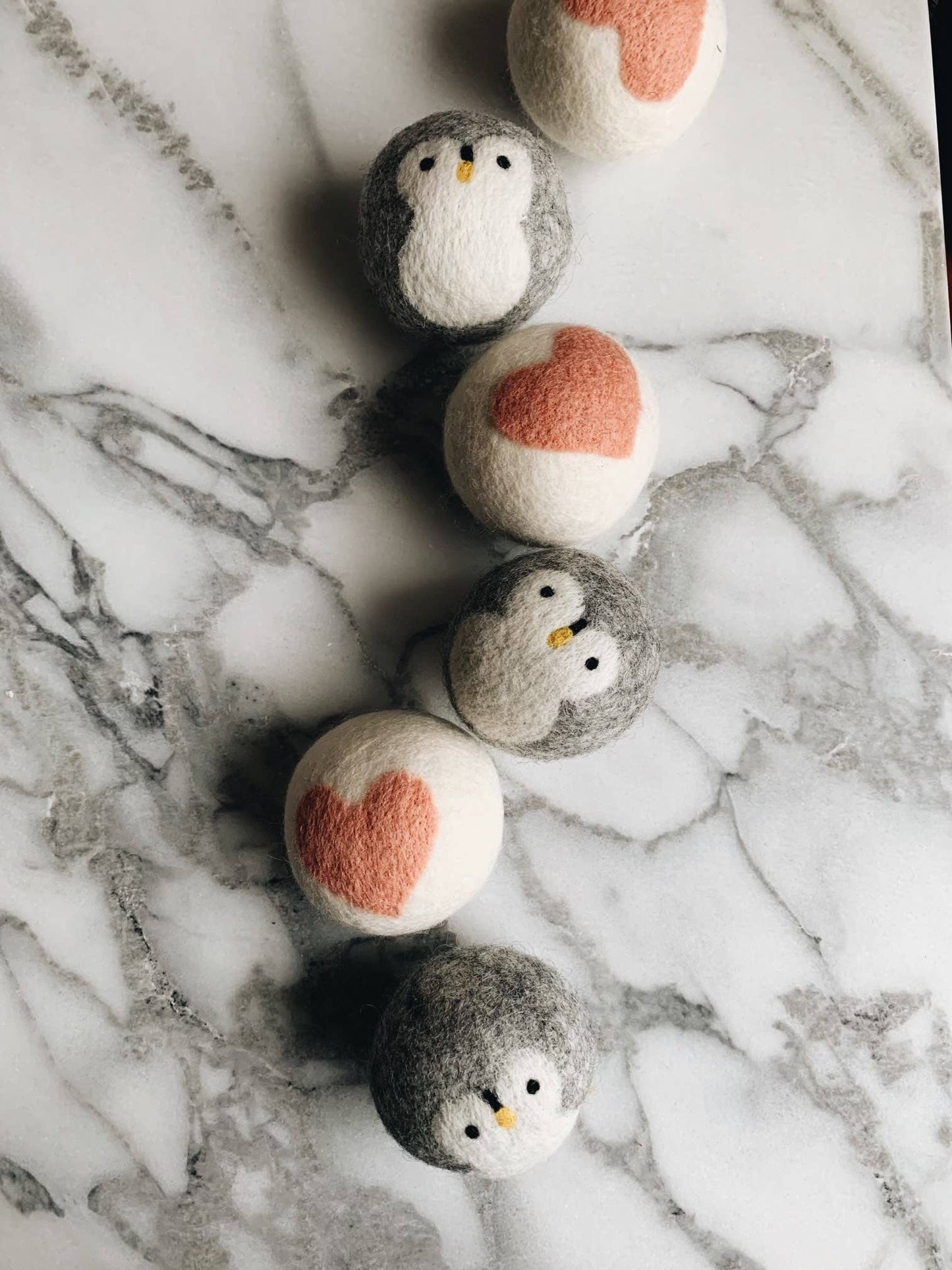 100% Organic wool dryer balls, (Set of 3 balls), hand dyed