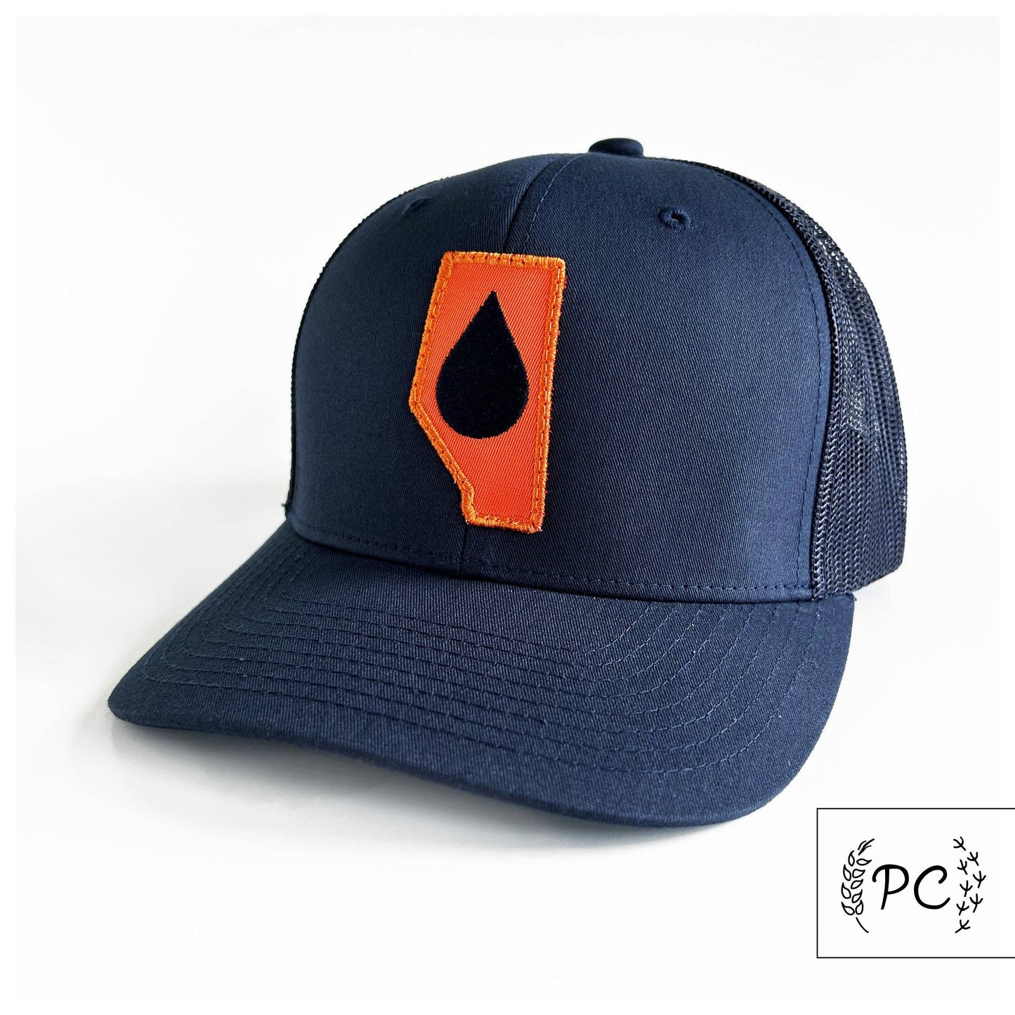 Alberta oil - navy - retro trucker snapback | hat