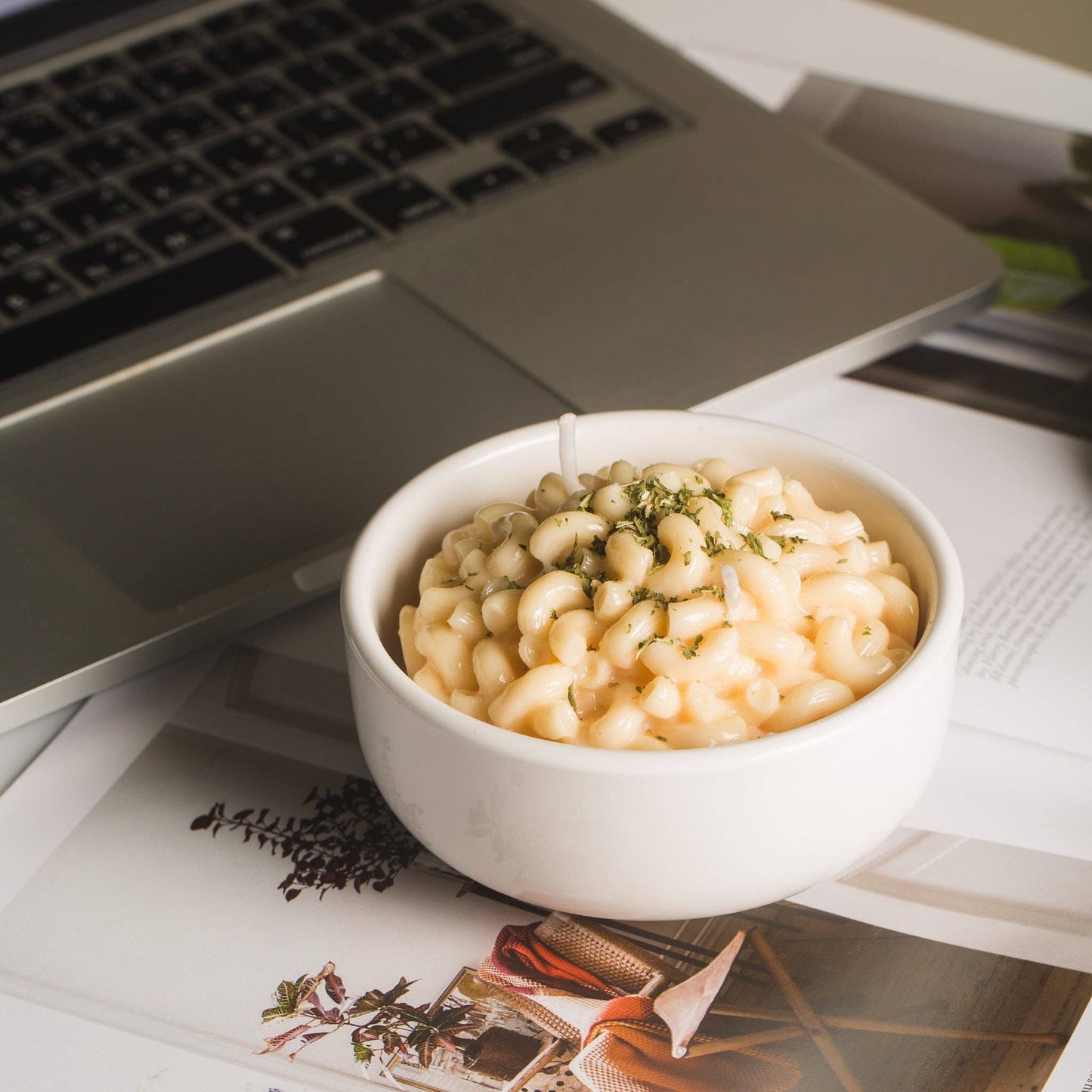 Macaroni and Cheese Candle Bowl