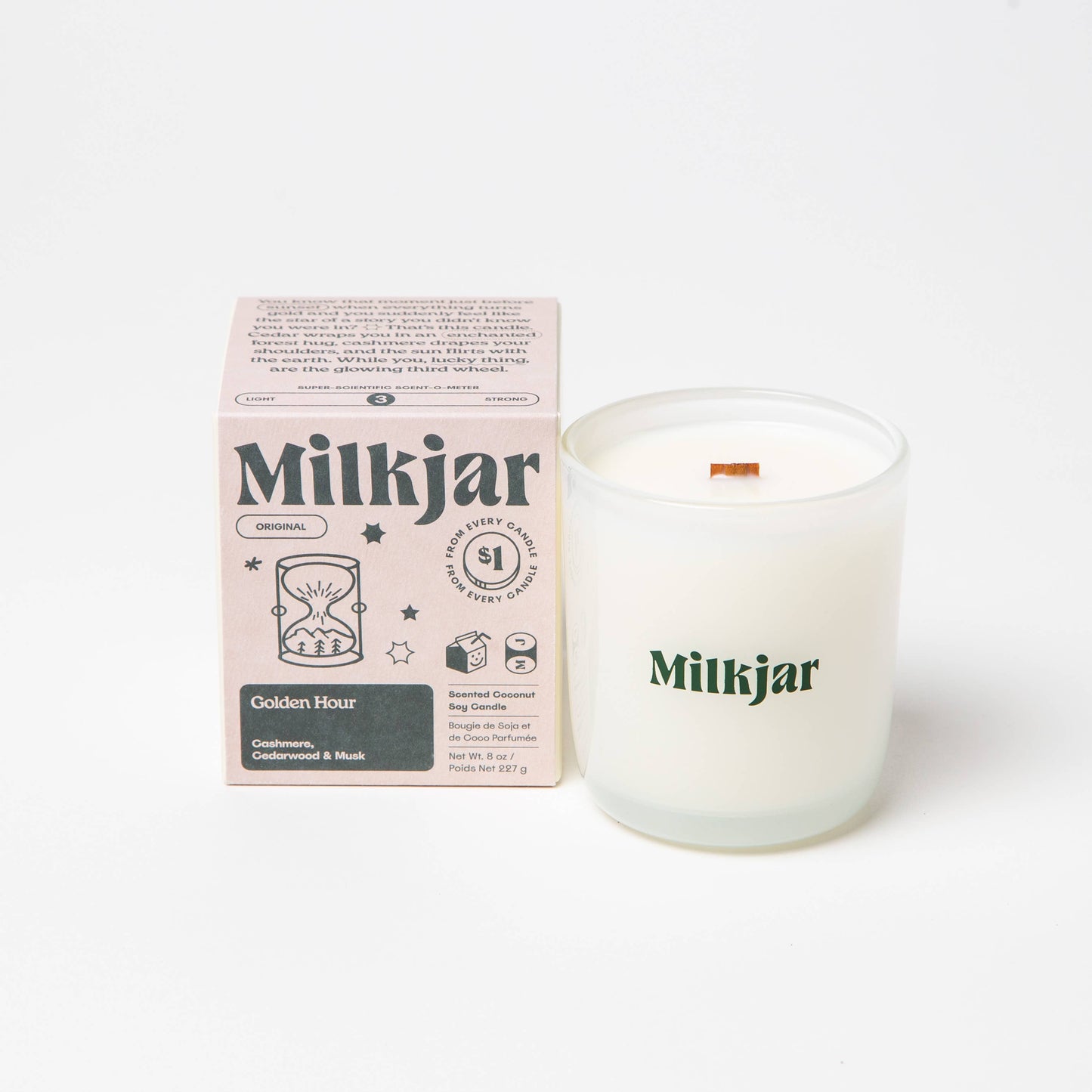 Golden Hour - Cashmere, Cedarwood Coconut Soy 8oz Candle